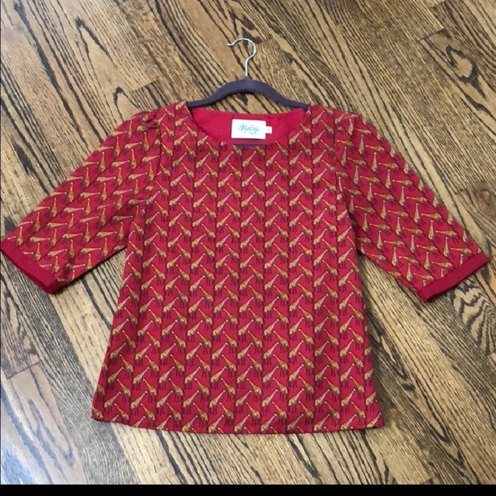 Beautiful red Anthropologie top